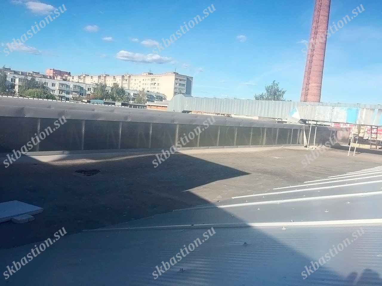 Устройство кровли производственных и складских  помещений